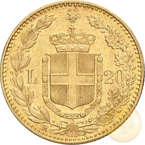 Olaszország - 20 líra, I. Umberto, 1879-1897