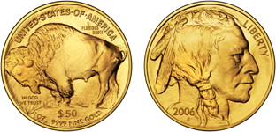 Amerikai bölény (Buffalo) befektetési aranyérme, 1 uncia